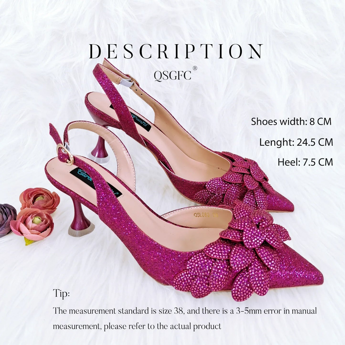 Handmade Fuchsia Bag and Shoes Set – Elegant Party Edition