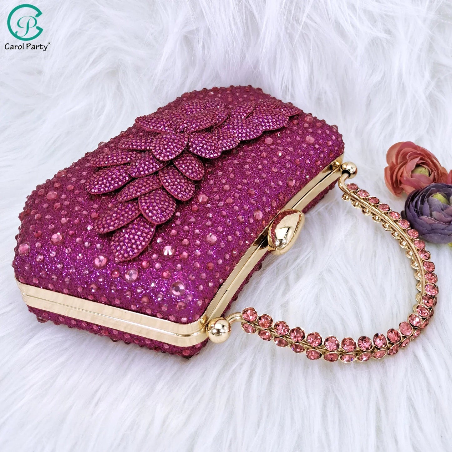 Handmade Fuchsia Bag and Shoes Set – Elegant Party Edition