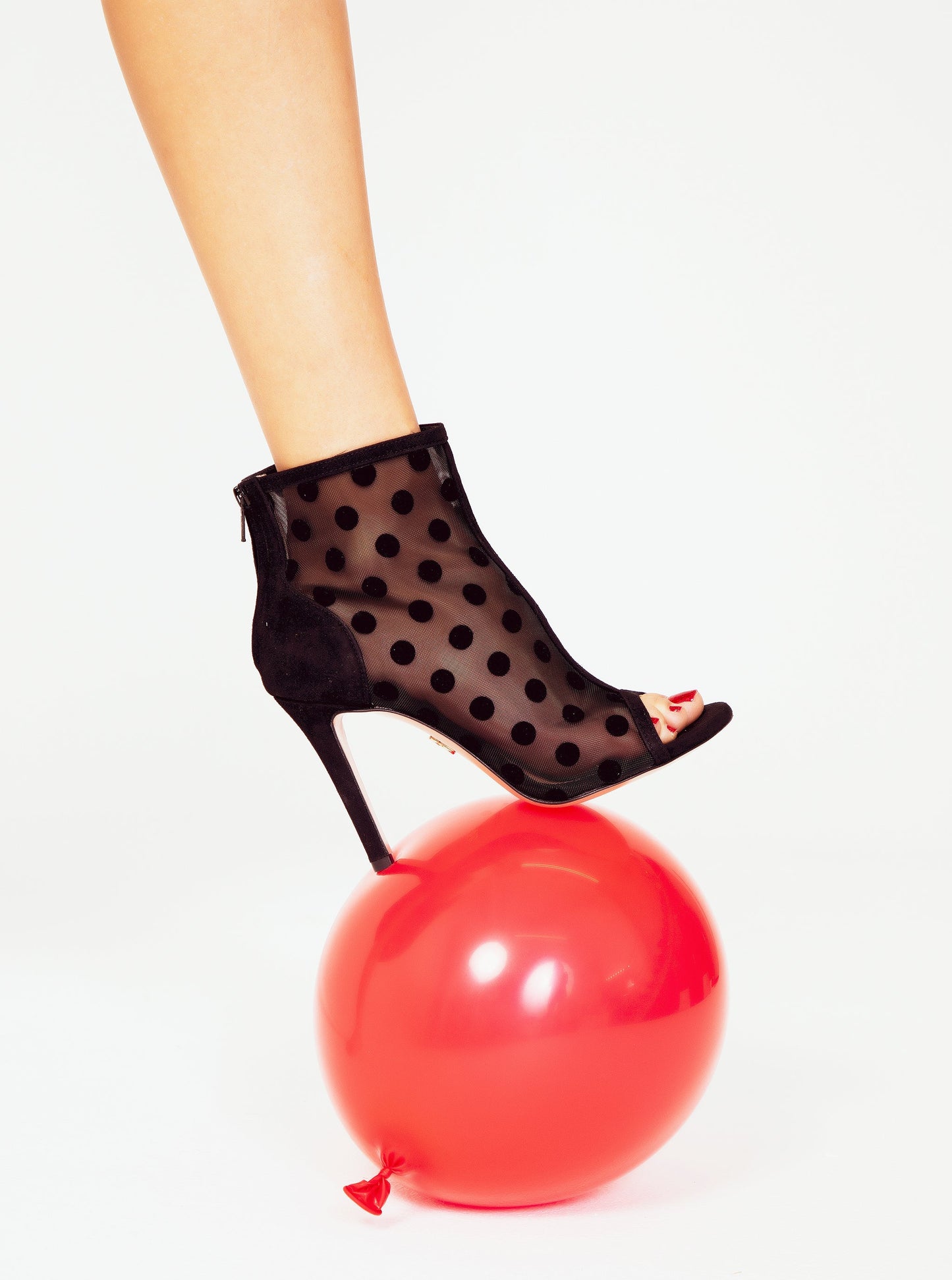 Tatiana Mesh Polka Dots Bootie