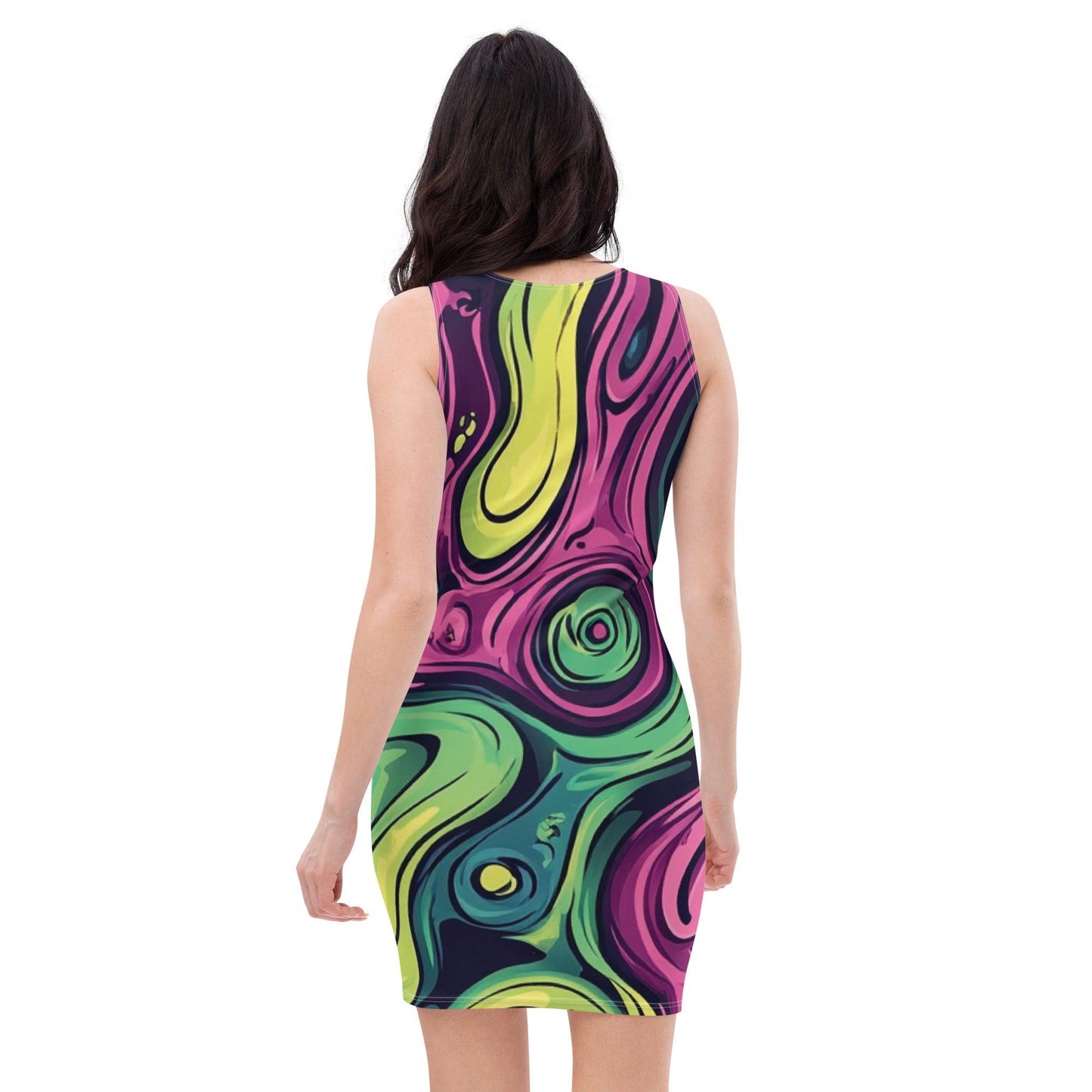 Vibrant Abstract Bodycon Dress
