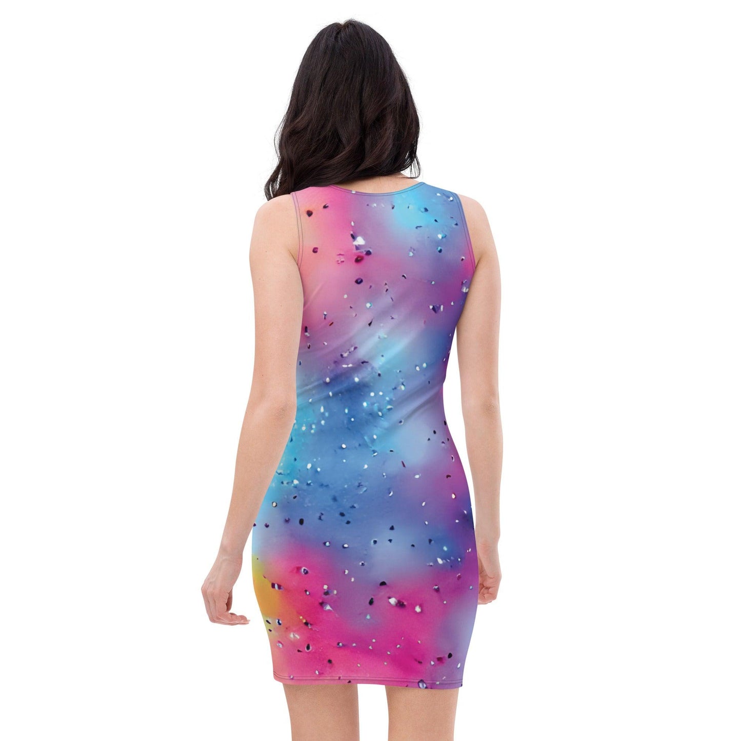 Vibrant Alcohol Ink Bodycon Dress
