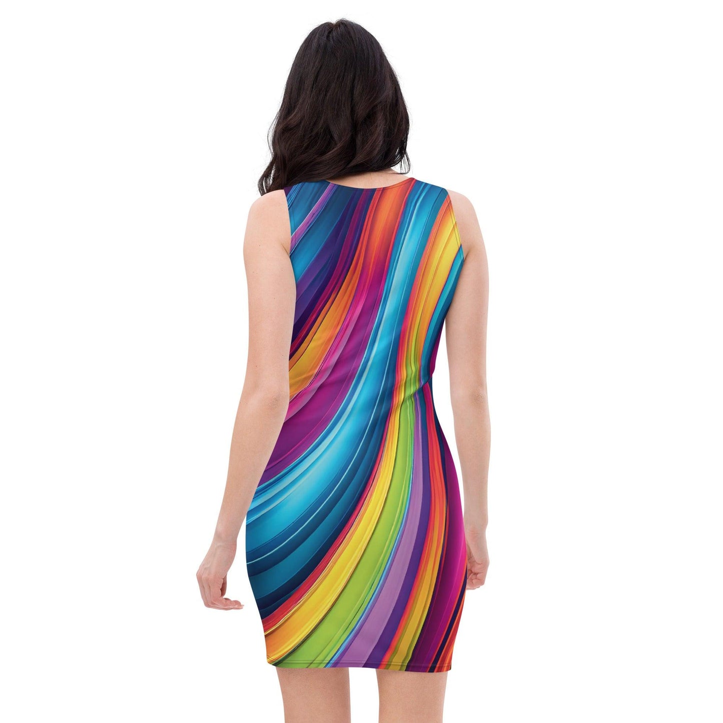 Neon Swirl Bodycon Dress