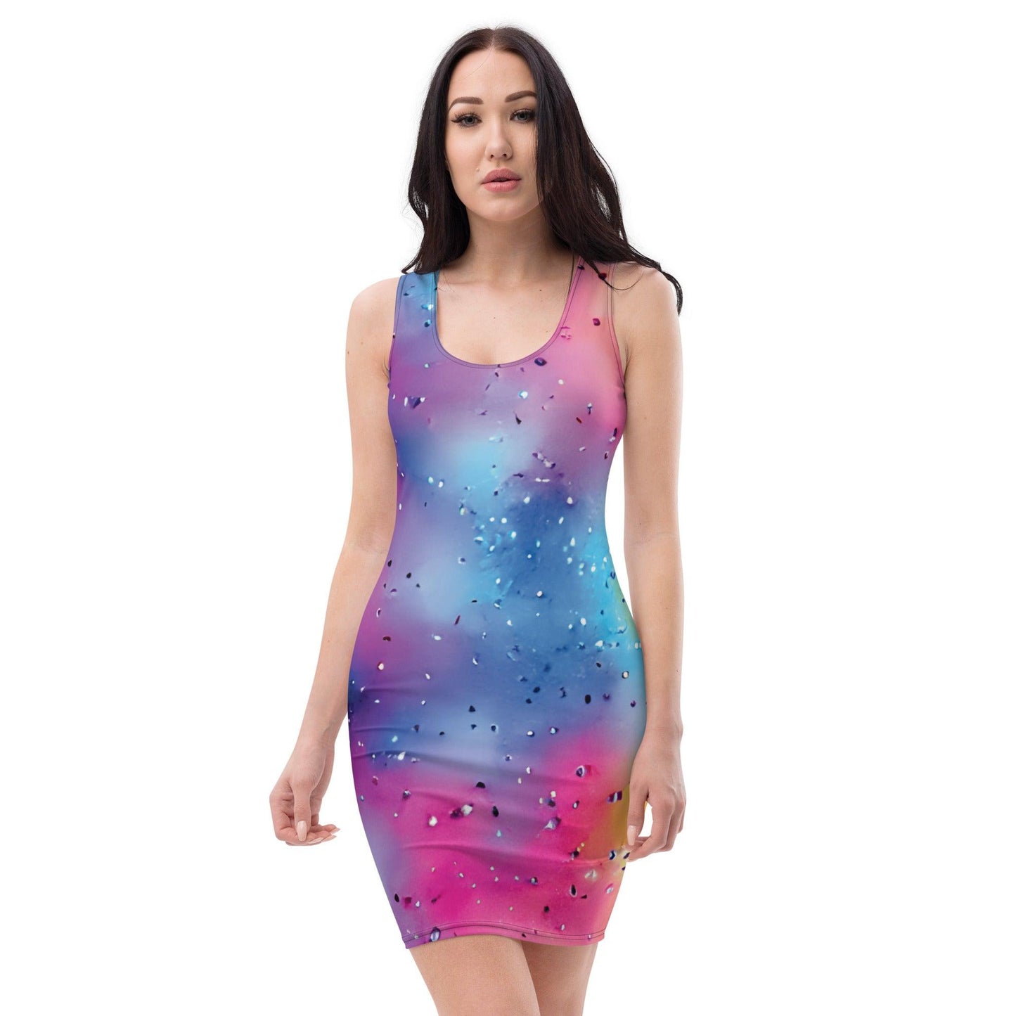 Vibrant Alcohol Ink Bodycon Dress