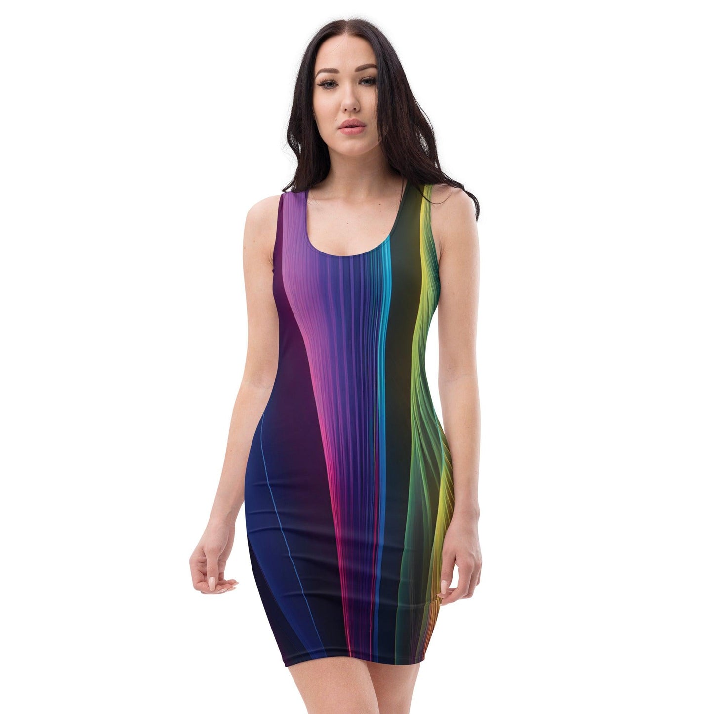 Neon Swirl Bodycon Dress