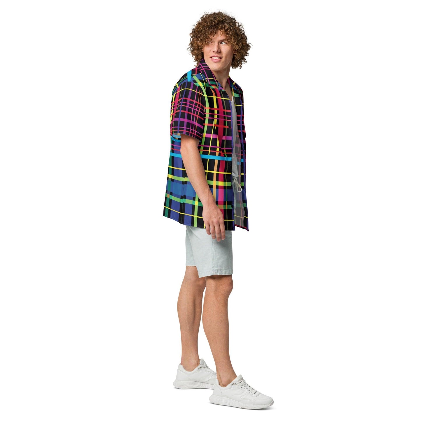 Colorful Plaid Button Shirt