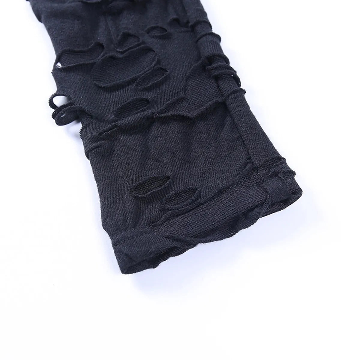 Ripped Black Mini Dress