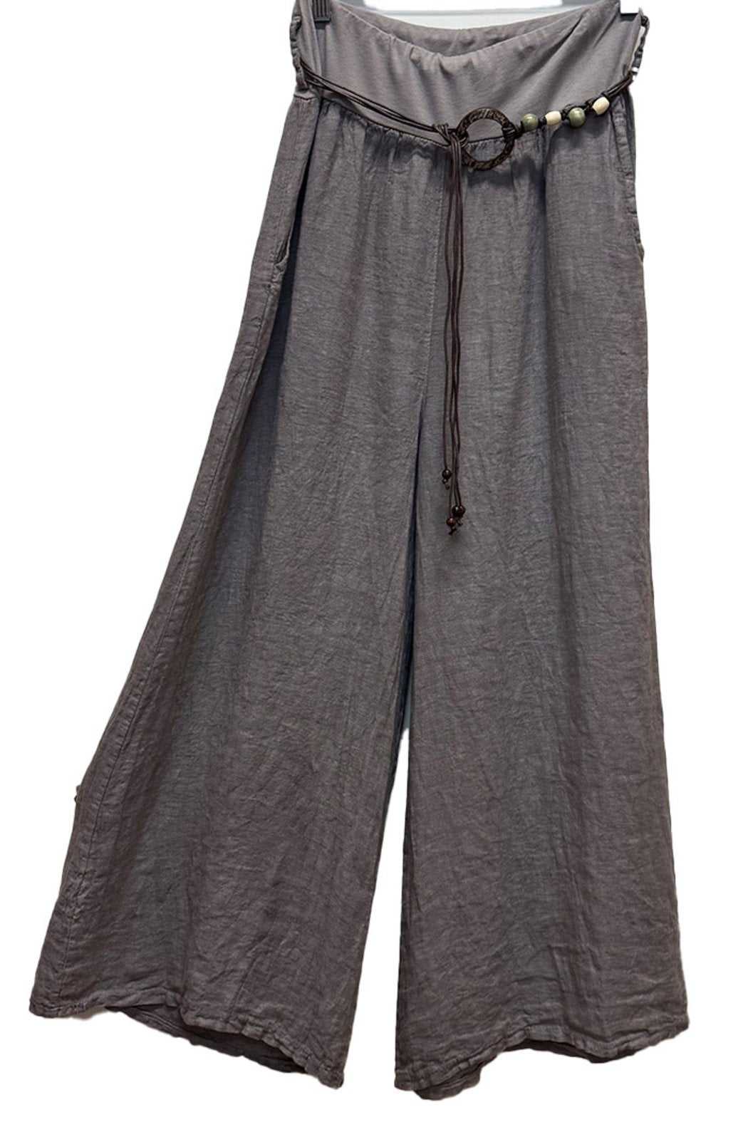 Italian Linen Pants Rope Detail