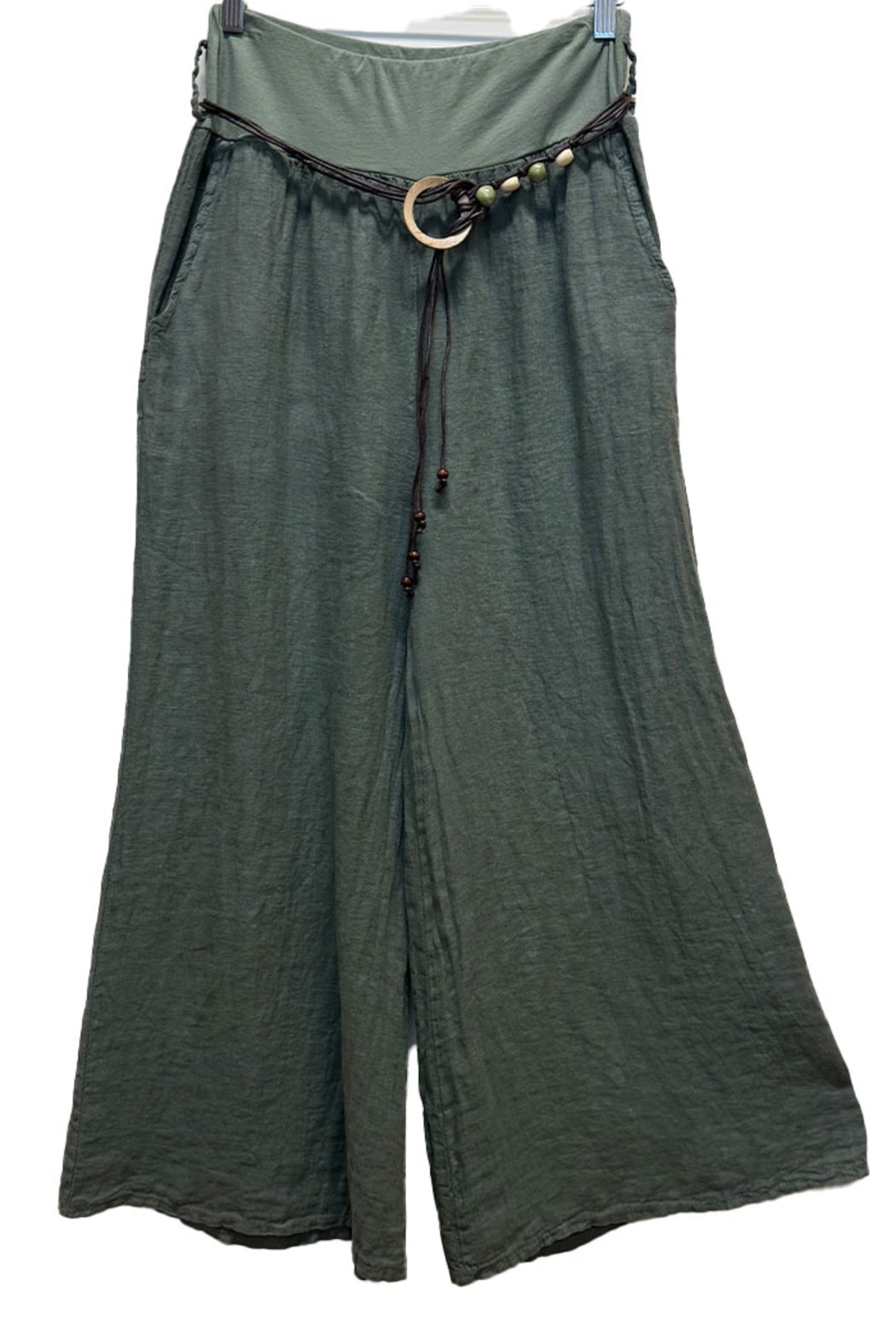 Italian Linen Pants Rope Detail