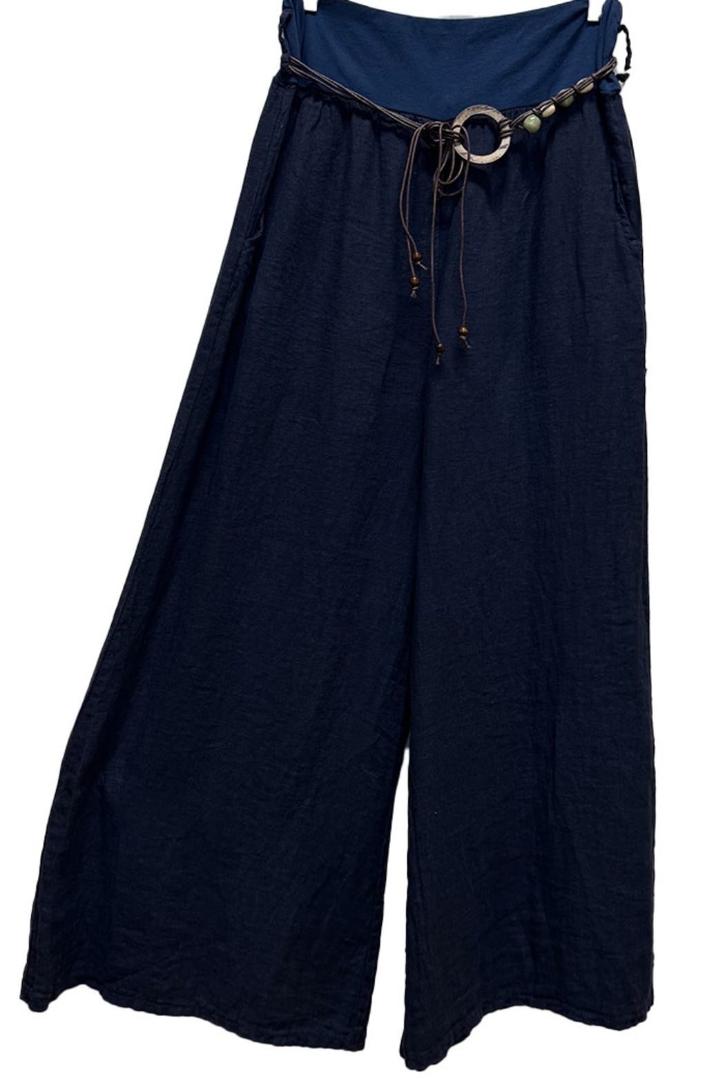 Italian Linen Pants Rope Detail