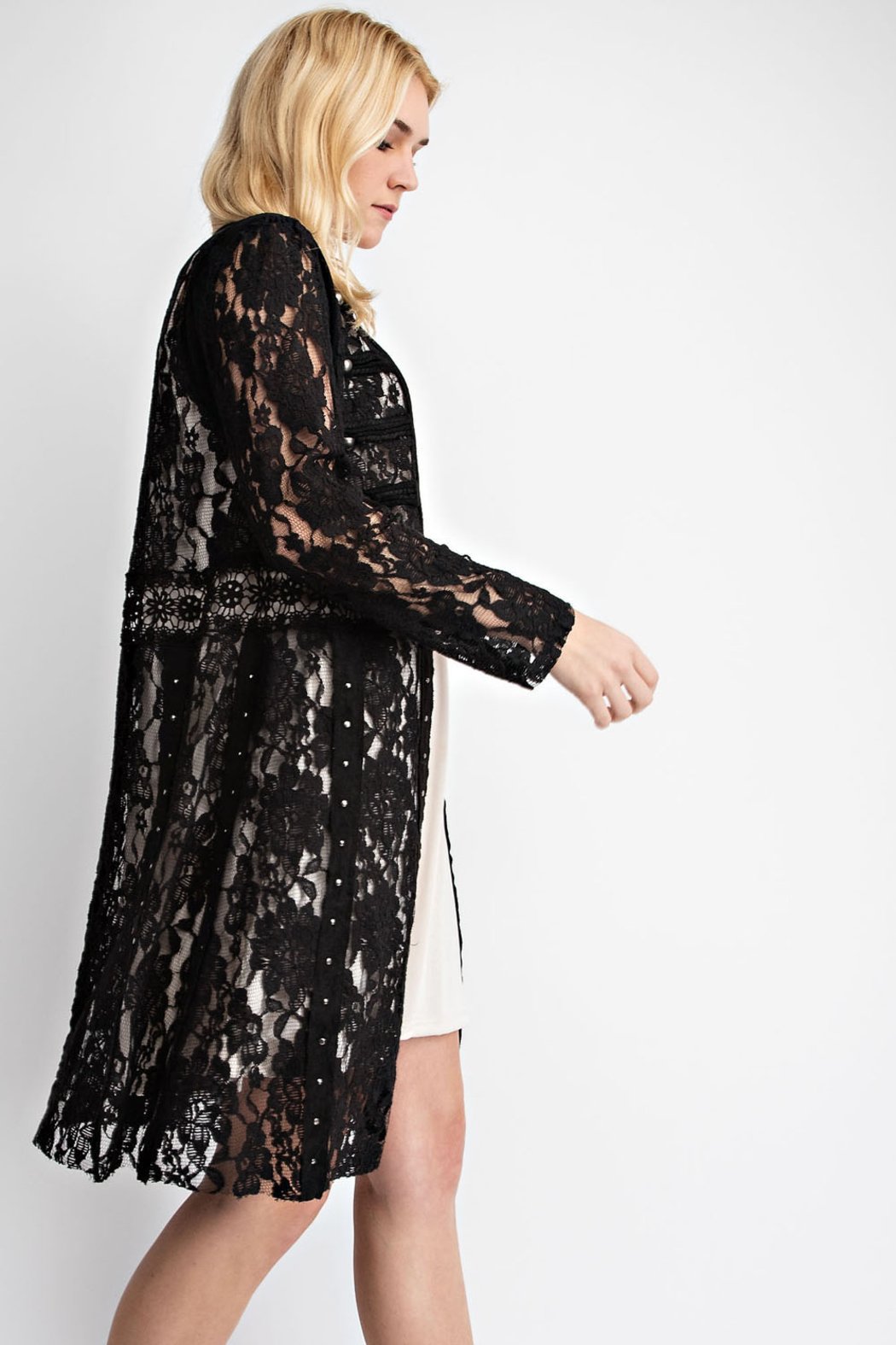 Lace With Suede Mix Jacket