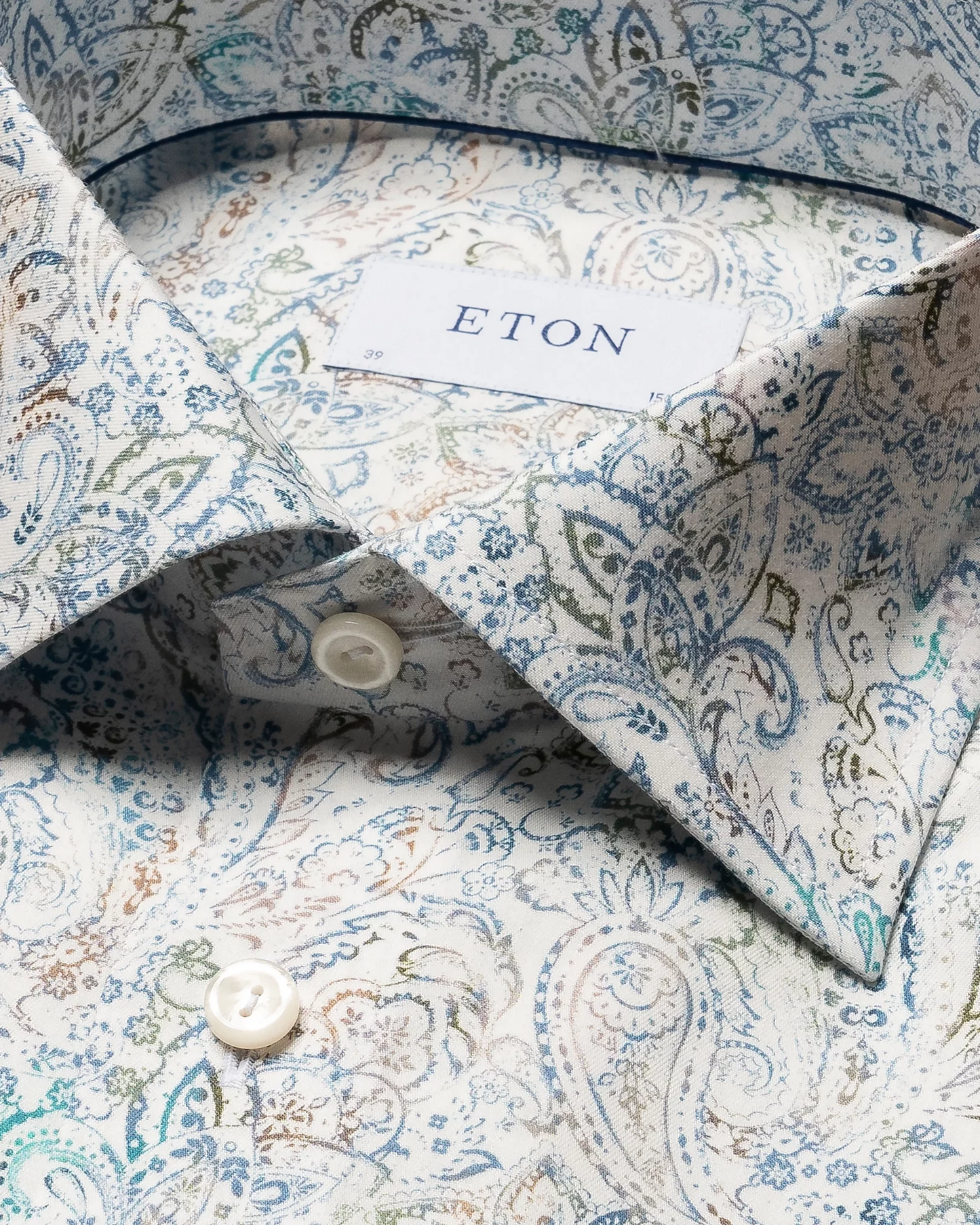 Eton Contemporary Fit Dress Shirt with Classic Paisley Print