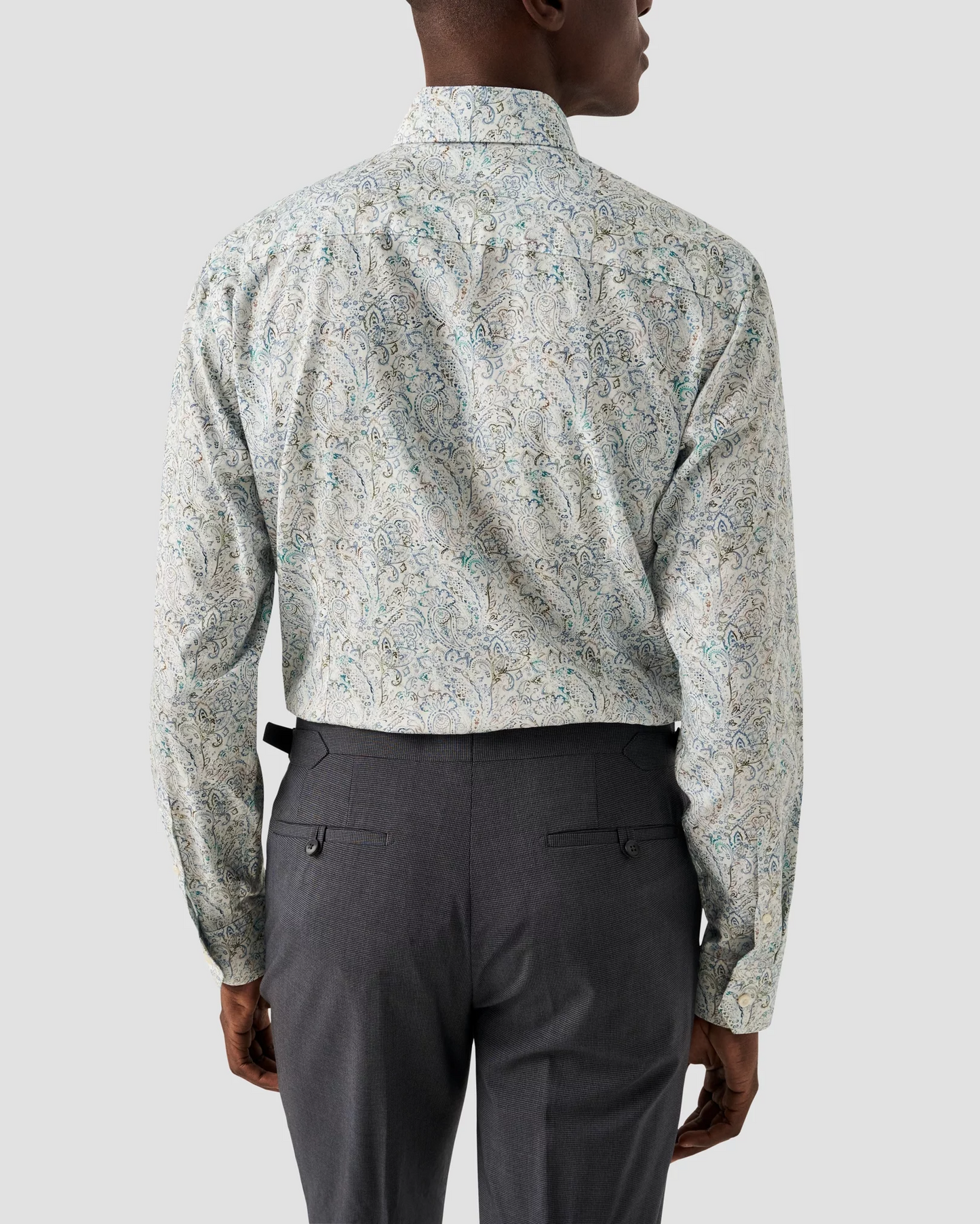 Eton Contemporary Fit Dress Shirt with Classic Paisley Print