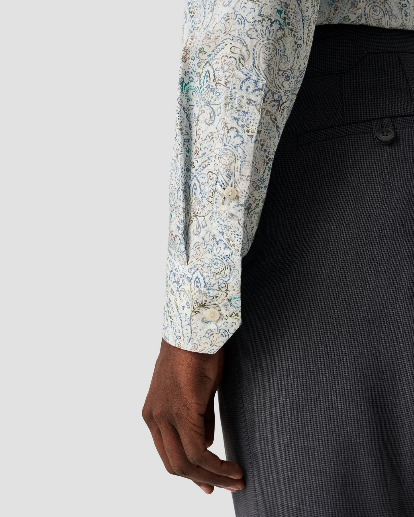 Eton Contemporary Fit Dress Shirt with Classic Paisley Print