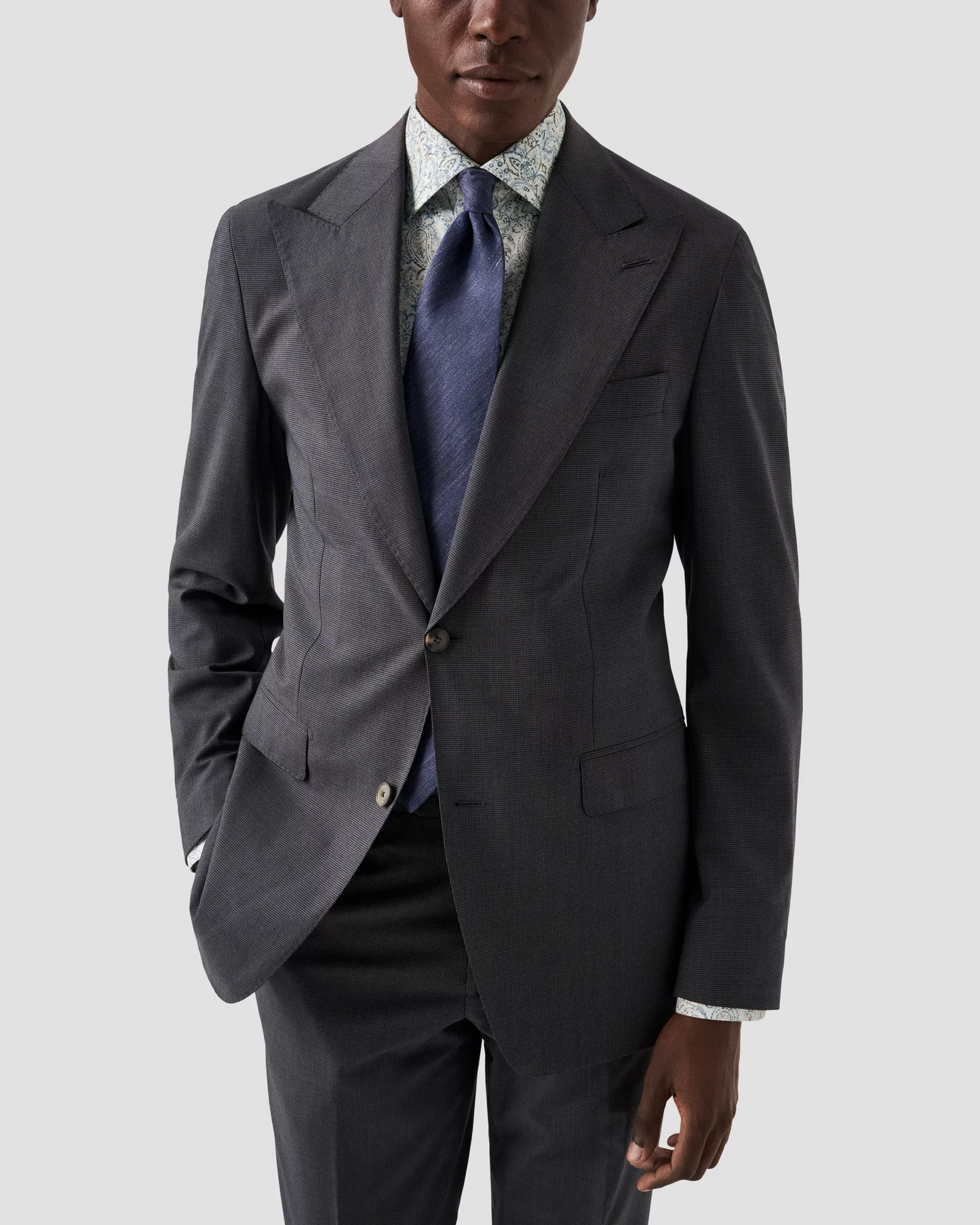 Eton Contemporary Fit Dress Shirt with Classic Paisley Print