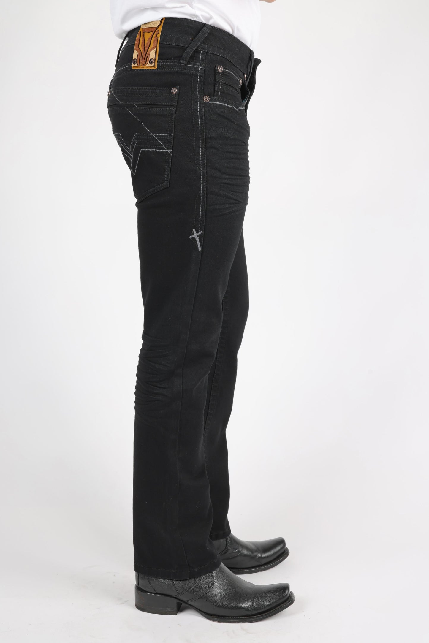 Men's Black Boot Cut Jeans