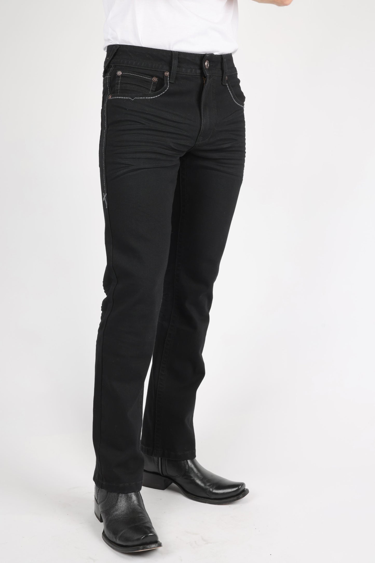 Men's Black Boot Cut Jeans