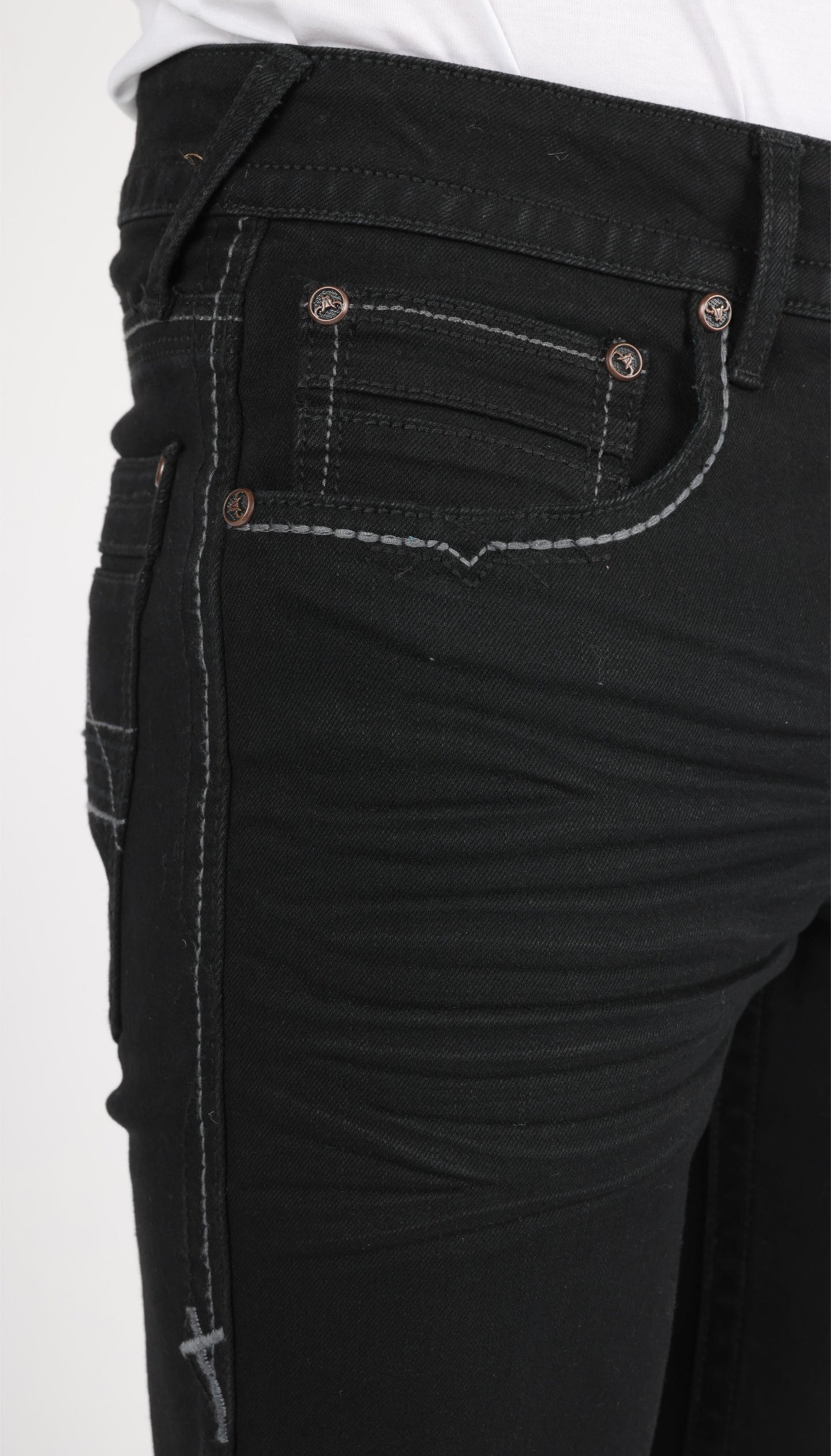 Men's Black Boot Cut Jeans