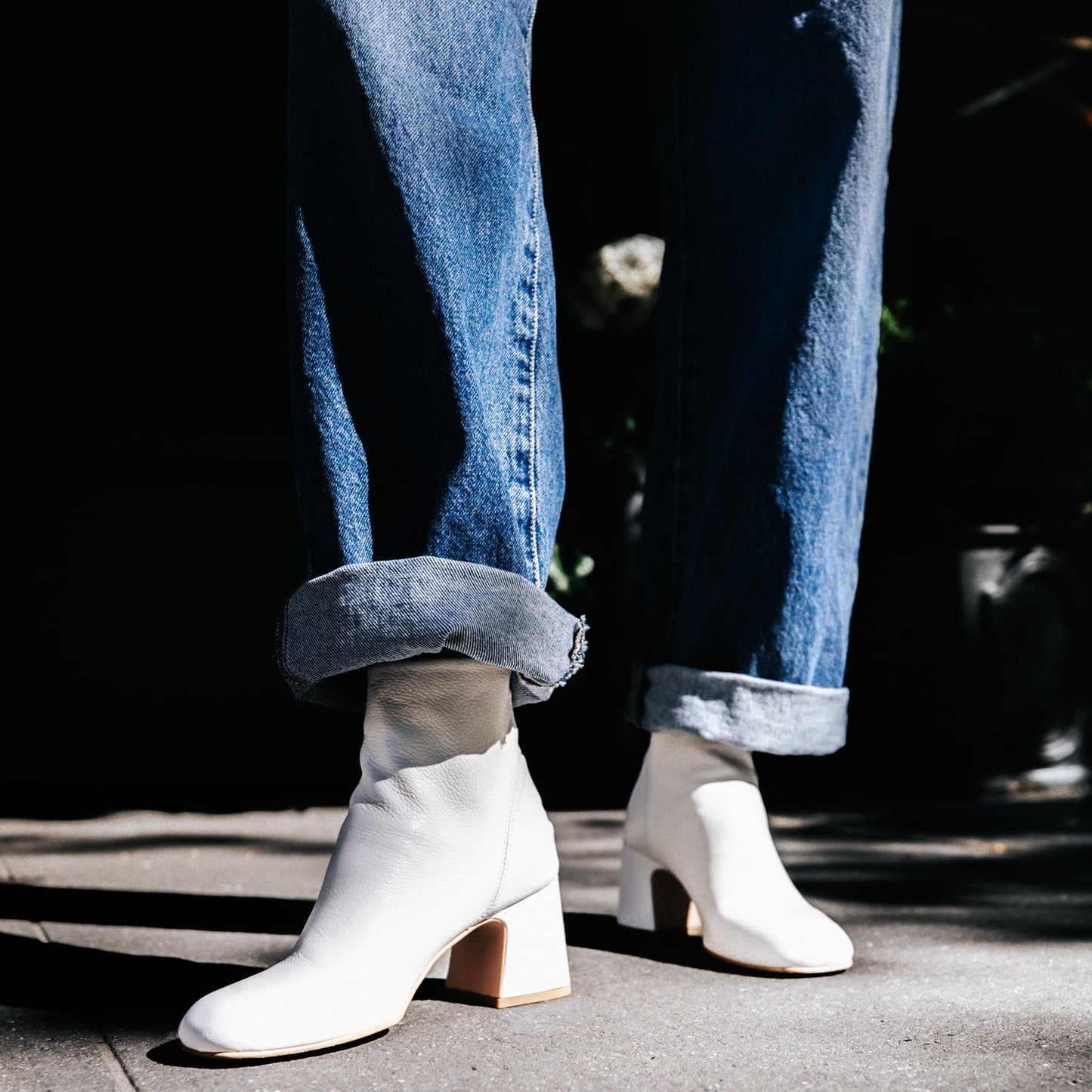 Ruby Crinkled Leather Ankle Bootie