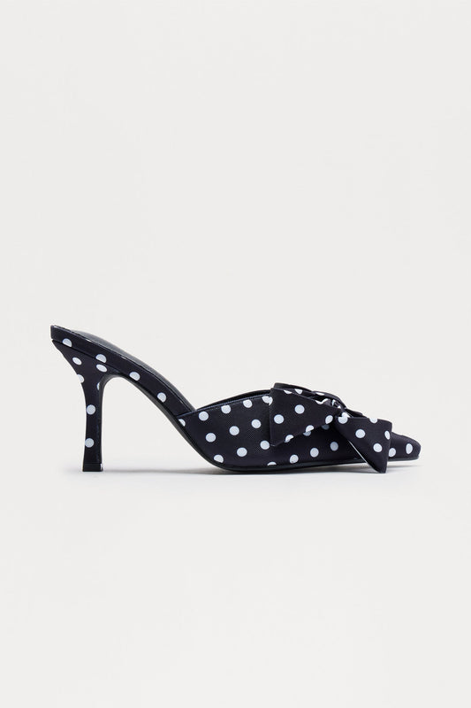 Shia Bow Pumps - Black/White