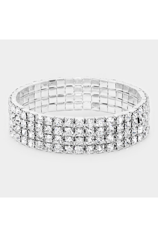 Rhinestone stretch bracelet