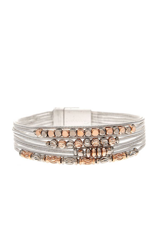 Multi Beaded Snake Chain Bracelet