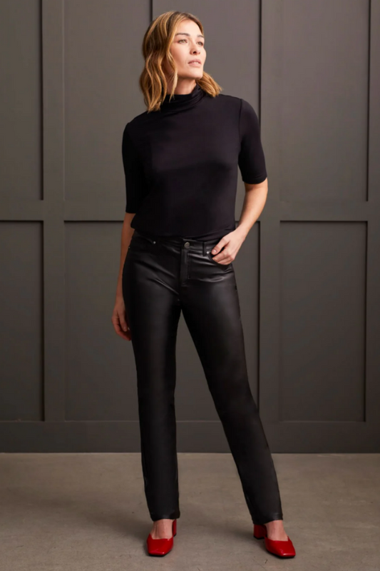 Coated Straight Leg 5 Pocket Pants
