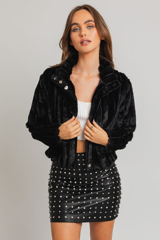 Faux Fur Crop Jacket