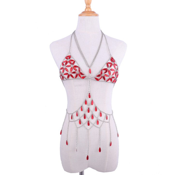 Queen Bling Metal Tassel Sequin Tank