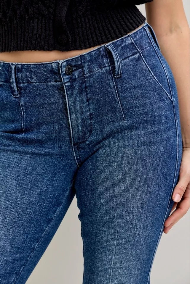 Judy Blue Mid Rise Bootcut Jeans with Welt Pockets Size 0-24