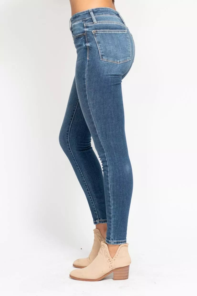 Judy Blue High Rise Button Fly Skinny Jeans Size 0-24