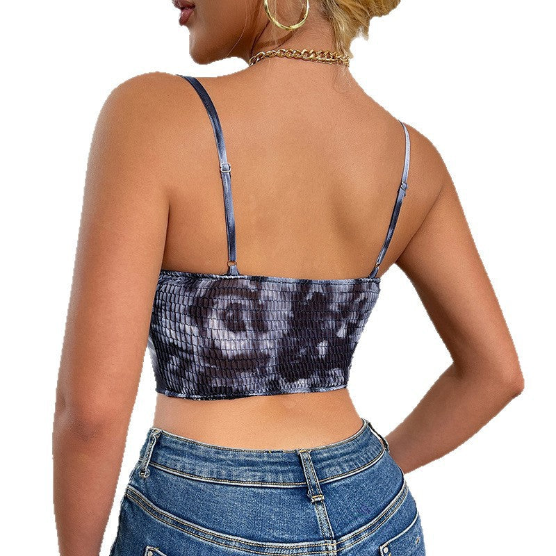 Sexy fishbone waist cinching corset vest top slim fitting suspender