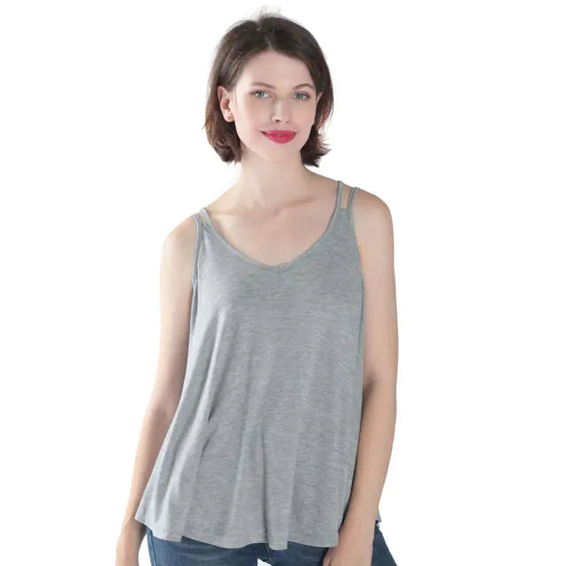 Plus Size Women's Sleeveless Floral Cotton Sling Top