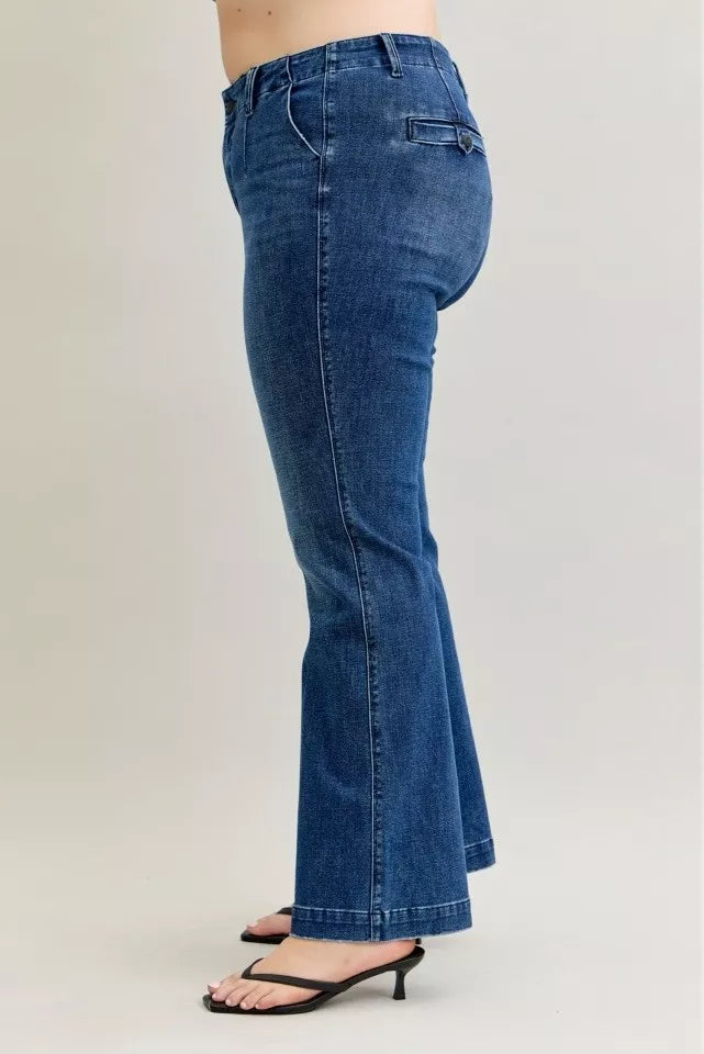 Judy Blue Mid Rise Bootcut Jeans with Welt Pockets Size 0-24