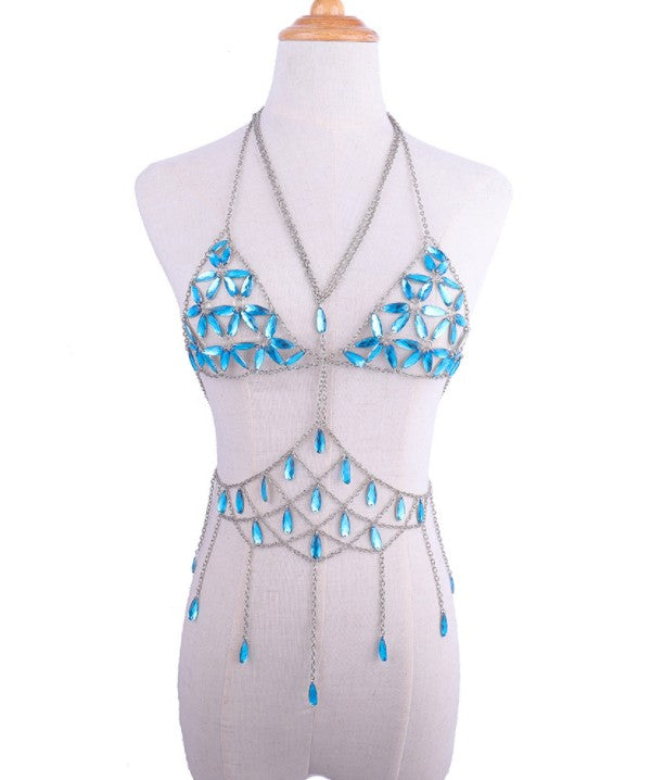 Queen Bling Metal Tassel Sequin Tank