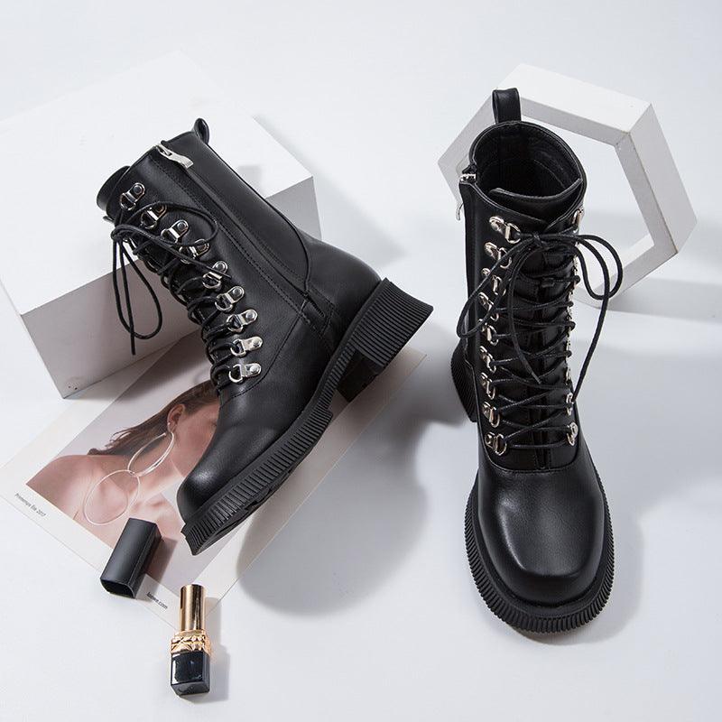 Black Knight Lace-Up Boots