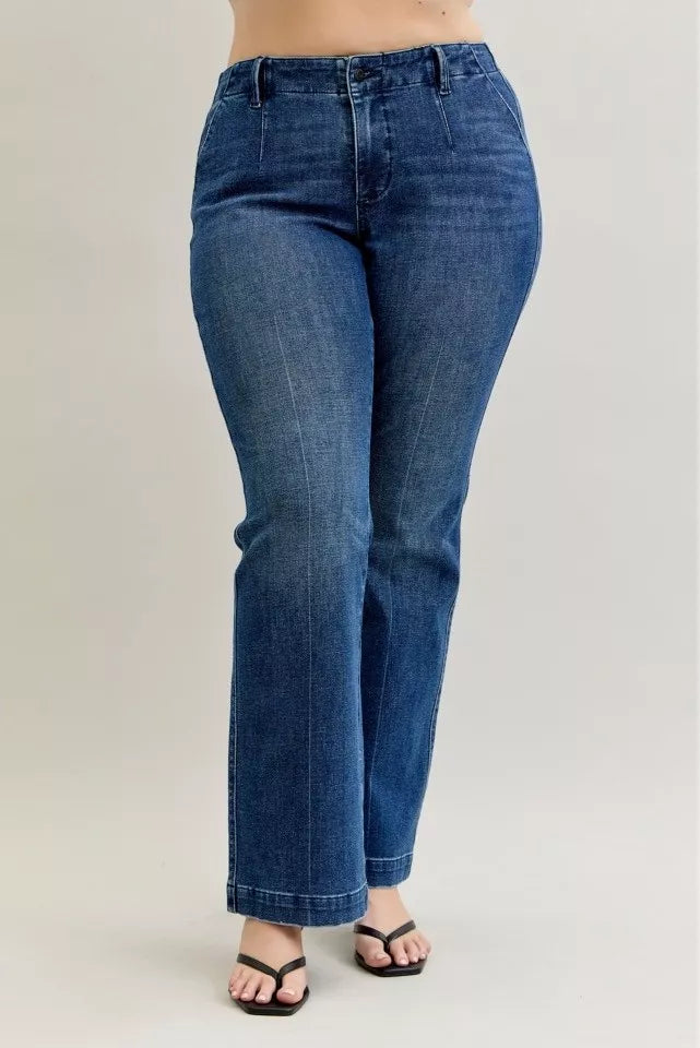 Judy Blue Mid Rise Bootcut Jeans with Welt Pockets Size 0-24