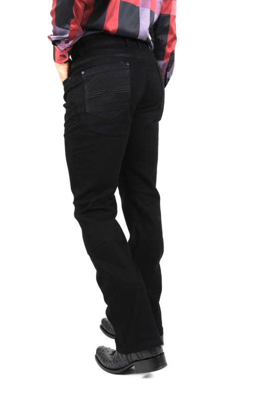 Men's Jet Black Boot Cut Jeans