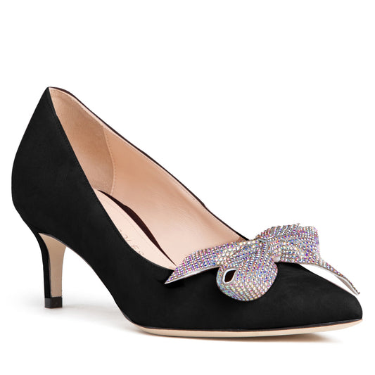 Frida Kitten Heel Suede Pump