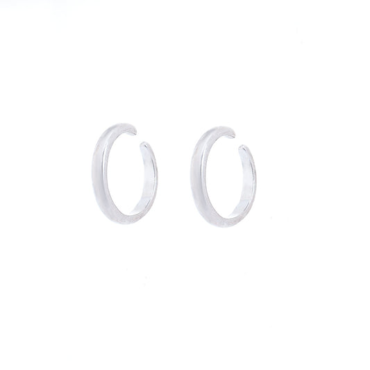 14k Gold and Sterling Silver Cuff Earrings
