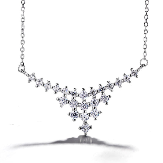 Sterling Silver Crystal Minimalist Necklace