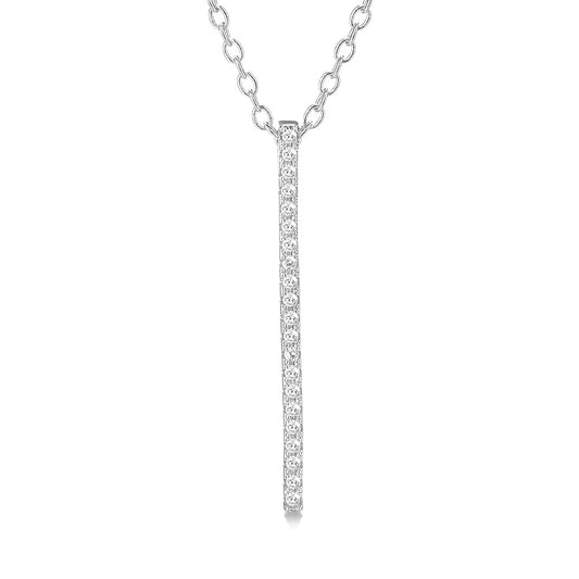 Sterling Silver Bar Necklaces with Swarovski Crystals
