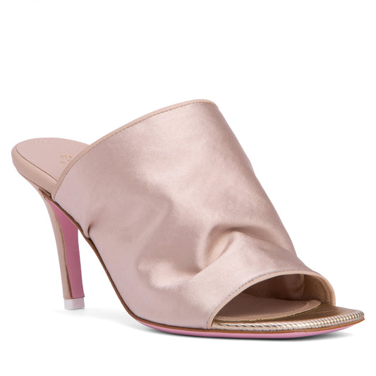 Lana Stretch Satin Heeled Sandal