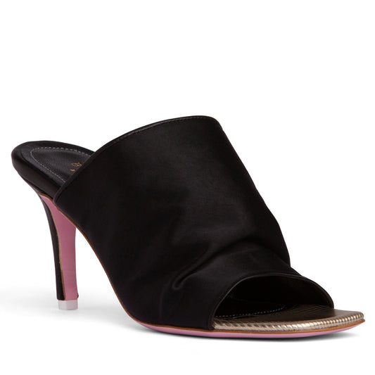 Lana Stretch Satin Heeled Sandal