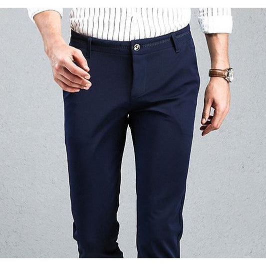 Men's Navy Slim Fit Dress Pants - Multiple Sizes