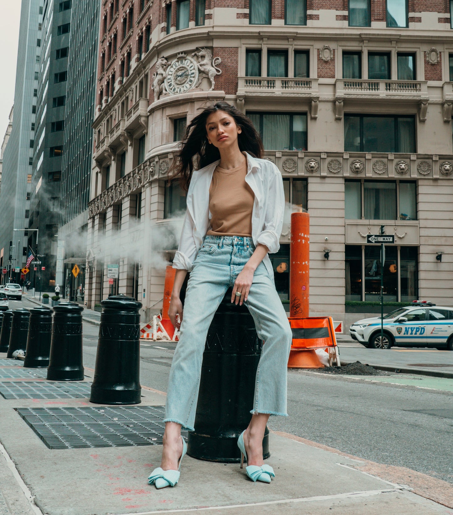 Oxsana Leather & Linen Pump