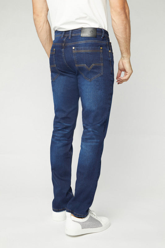 Men's Dark Blue Slim Stretch Jeans