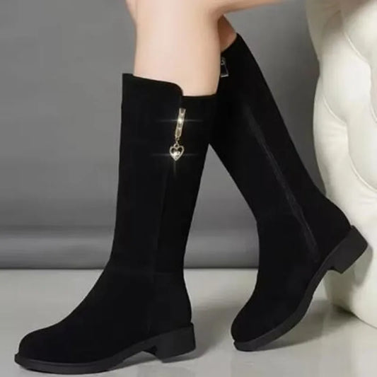Thigh High Boot Warm Plush Snow Boots Side Zipper Snow Boots