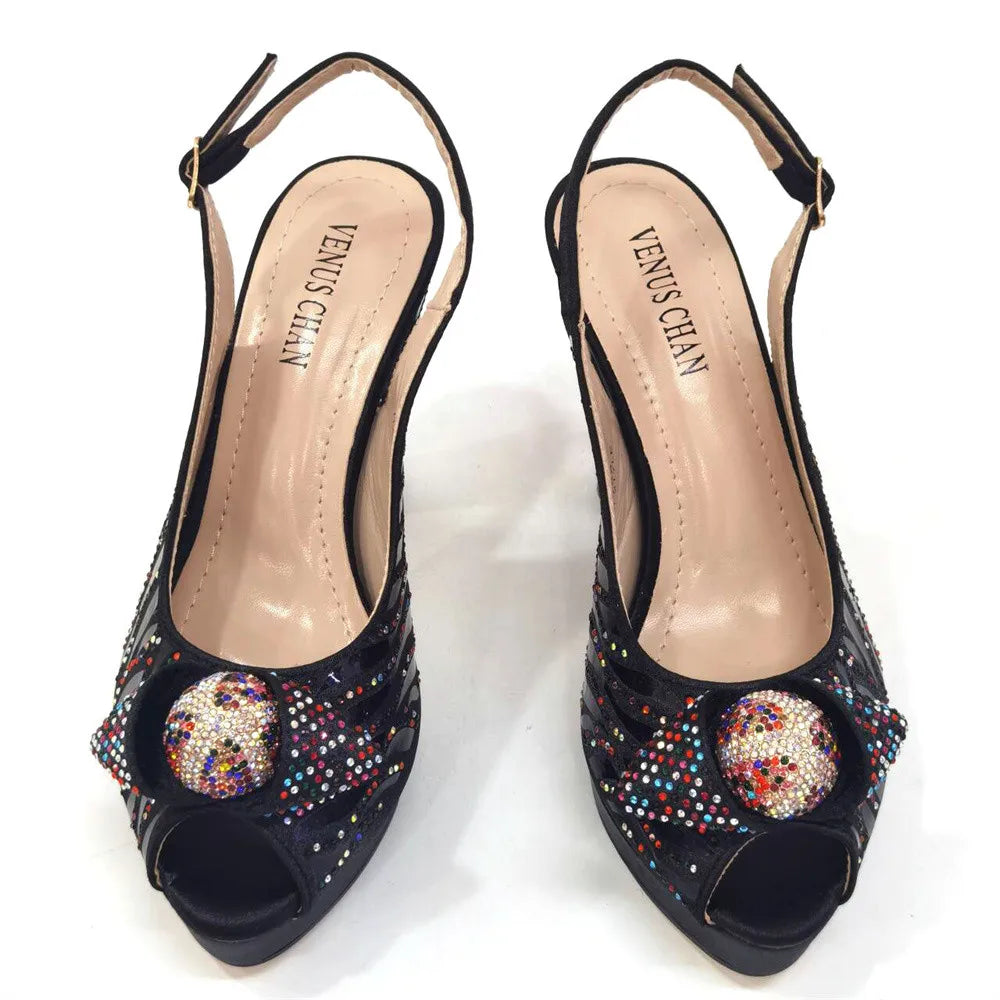 New Fashionable Ladies Shoes & Matching Bag Set – Bling Elegance