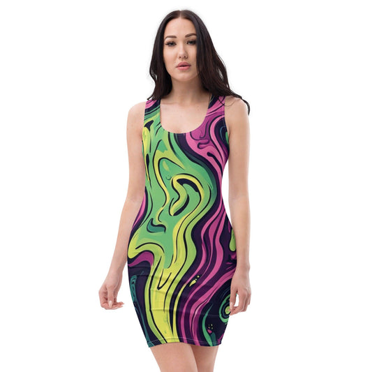 Vibrant Abstract Bodycon Dress