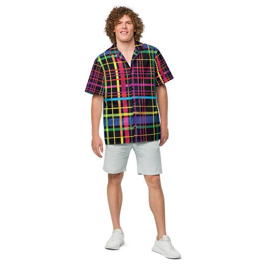 Colorful Plaid Button Shirt
